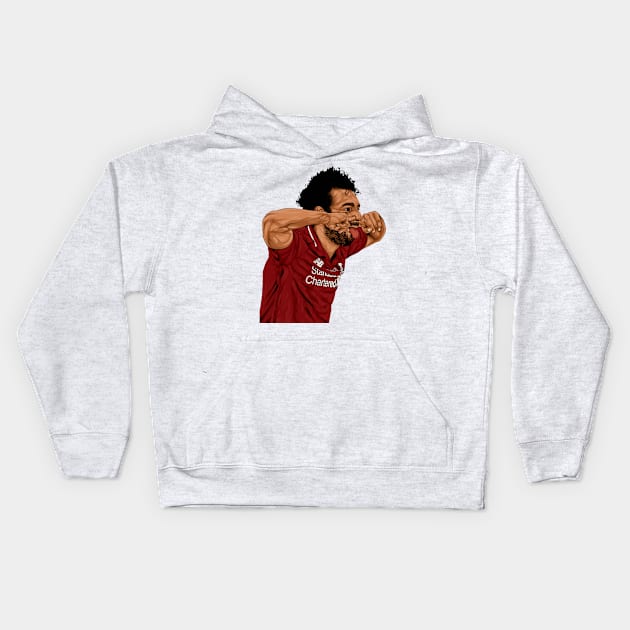 mohammed salah liverpool Kids Hoodie by Jsartzville 